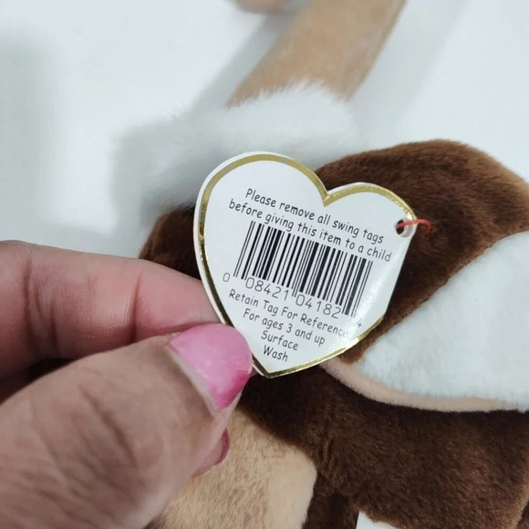 Vintage 1997 Ty Beanie Babies Stretch Ostrich Plush Stuffed Animal with Hang Tag - Picture 8 of 8